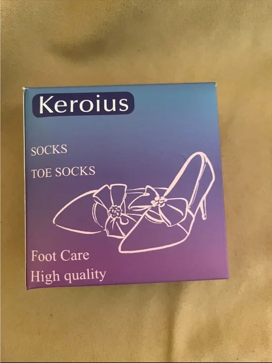 Kerious 5 Pack Honeycomb Toe Socks