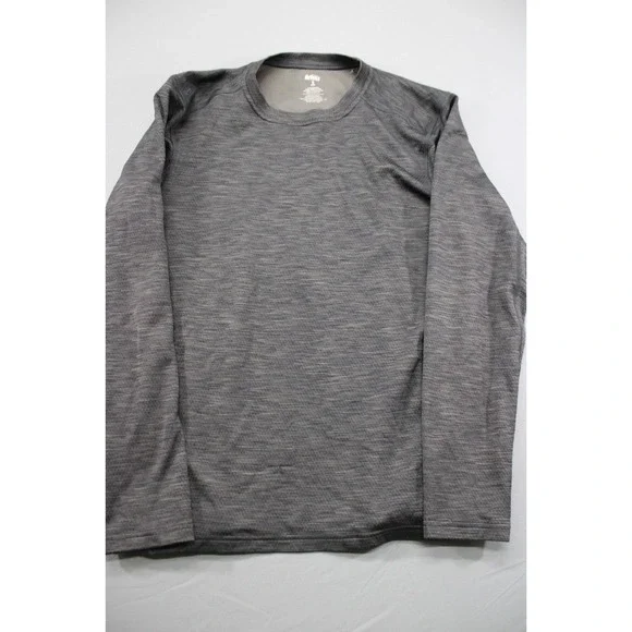 REI‎ Base Layer Shirt Long Sleeve Gray Polyester Size Small
