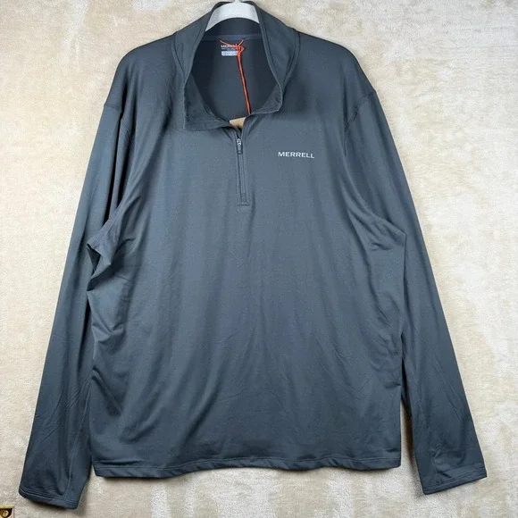 Merrell Betatherm Mens XL 1/4 Zip‎ Pullover Gray Asphalt NWT Gorpcore Athleisure