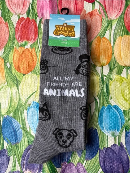 Nintendo Animal Crossing Gray Crew Socks - 