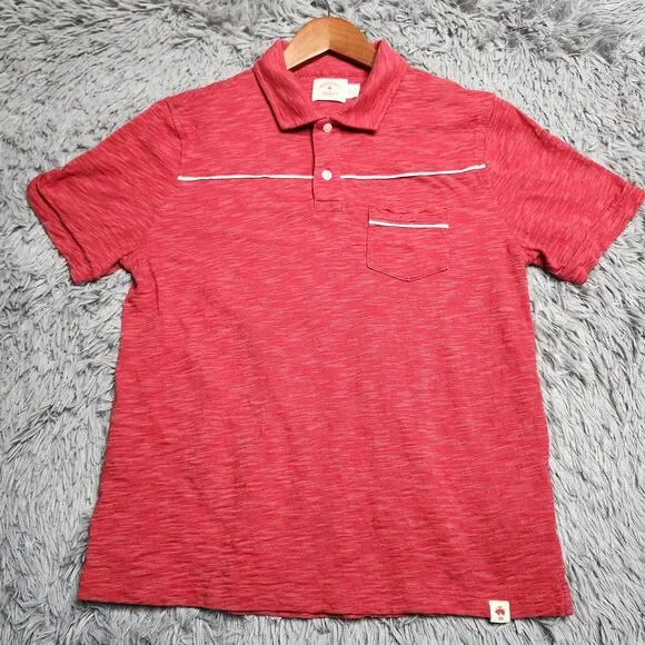 Brooks Brothers Red Fleece Polo‎ Shirt Mens Medium Pocket Piping Casual Golf Top