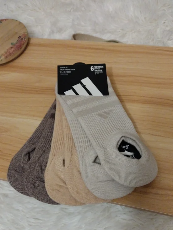 adidas Women's No-Show Athletic Socks - Taupe, Beige, Natural (6-Pack)