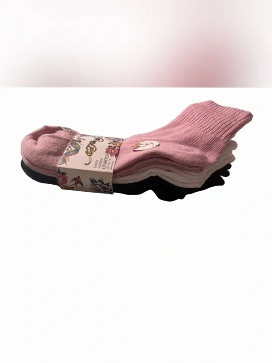Ed Hardy Y2K Tattoo Quarter Socks 6 Pack