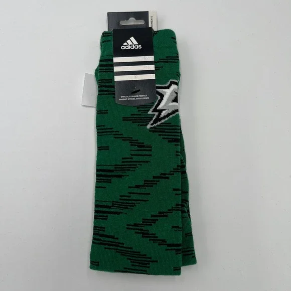 Adidas Women's‎ Green Black Zigzag Pattern Socks Size S