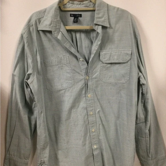 GAP Light Sage Green Classic Fit Button-Up Shirt