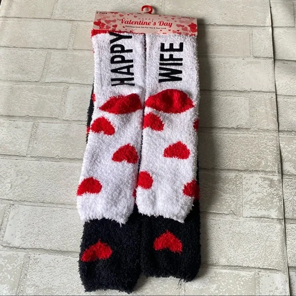 NWT Valentine's‎ Day Happy Wife, Happy Hubby Socks