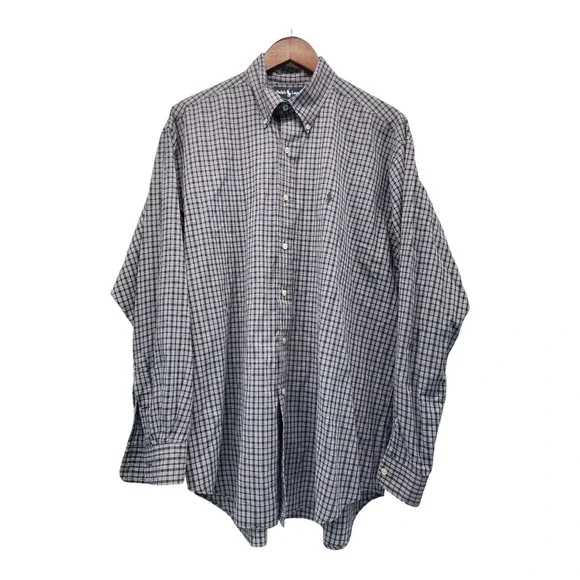 Ralph Lauren‎ Blake Men's Large Blue Plaid Button Down Long Sleeve Shirt
