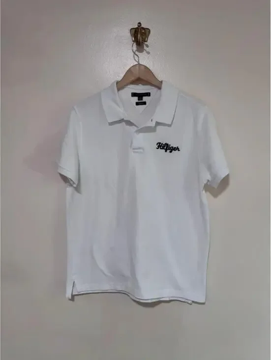 Tommy Hilfiger White Polo with Embroidered‎ Name XL