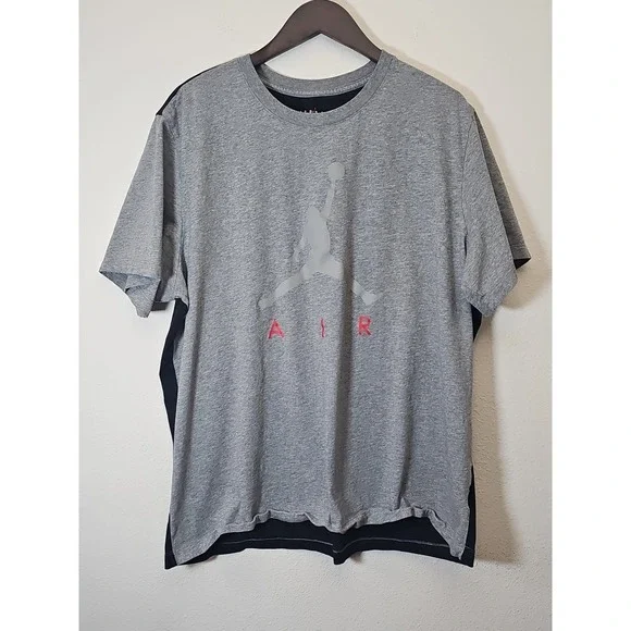 Nike Air Jordan Flight AOP T-Shirt Adult Large‎ Gray Black Jumpman Size 2XL