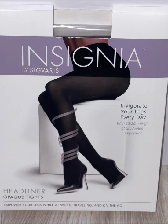 New WOLFORD INSIGNIA TIGHTS GRAY GRAPHITE SIZE D