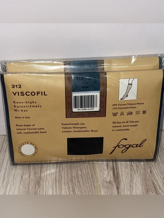 NEW 2 Pair Black Noir Fogal Knee Highs