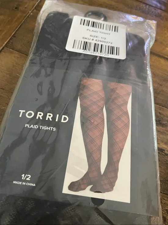 torrid Black Tights Plaid Tights N48