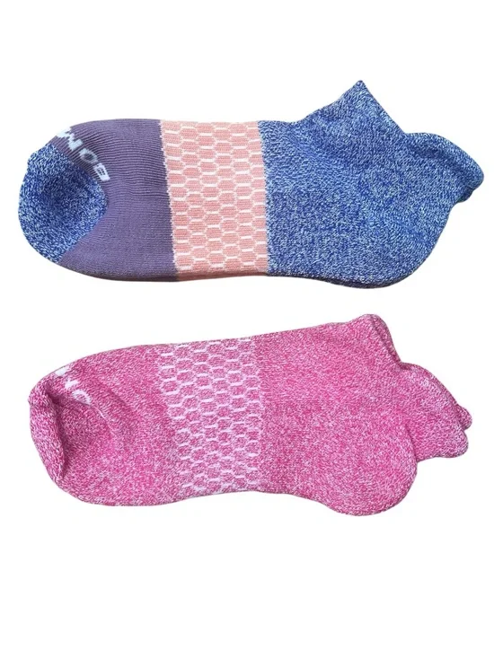 Set of 2 Bombas Women’s Midweight Ankle Socks M Comfort Cotton Blend Casual