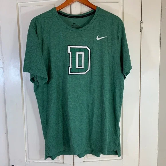 Nike Dri-FIT‎ Mens XL Heather Green Dartmouth D Graphic Training T-Shirt