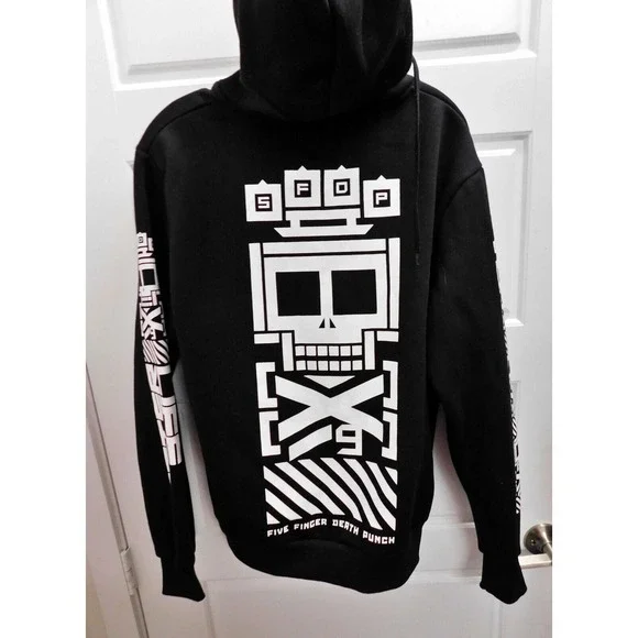 Five Finger Death Punch After Life Black White Hoodie Size‎ Medium