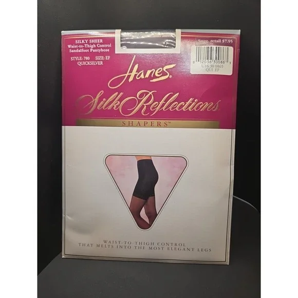 Hanes Silk Reflections Shapers Silky Sheer Quick Silver Size EF Style 780‎