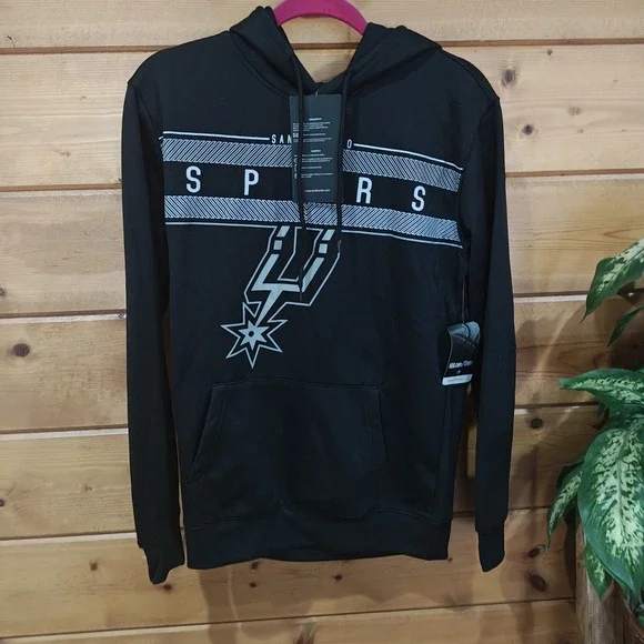 New‎ San Antonio Spurs Sweatshirt Hoodie Sz Small NBA Basketball