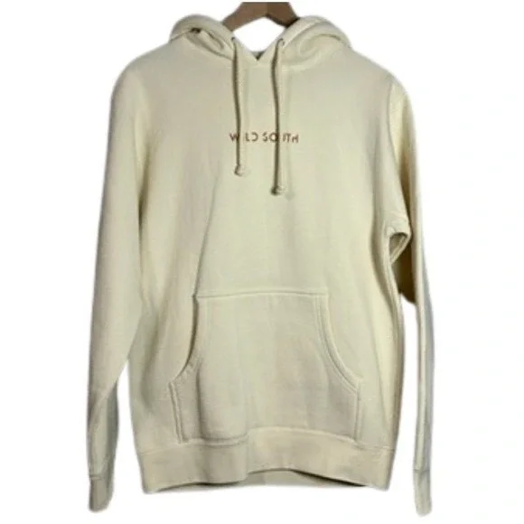 Wild South Summit Mens S Cream Pullover Hoodie Logo Sweatshirt Streetwear‎