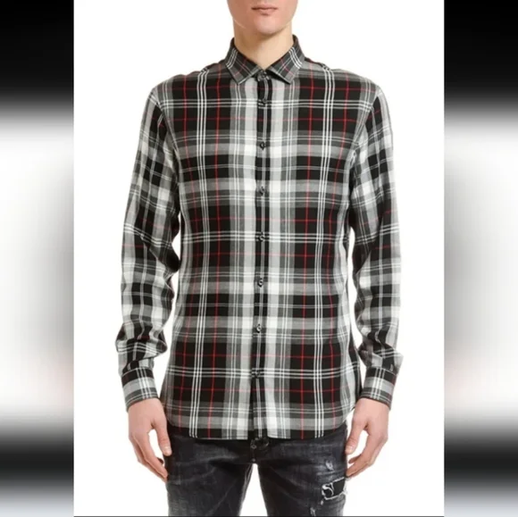 Dsquared2 Men's Plaid Sport‎ Shirt Size 50