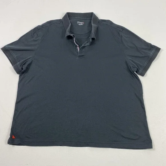 UNTUCKit Polo Shirt Mens 2XL Dark Gray Short Sleeve Collared Casual‎ Cotton