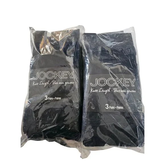 New Jockey Knee Length Socks Canadian Navy 9 Pairs One Size MSRP $60