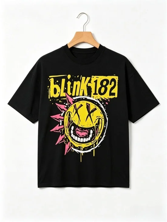 Blink 182 Shirt, Retro Blink 182 Concert Graphics Womens Mens T-shirt Unisex