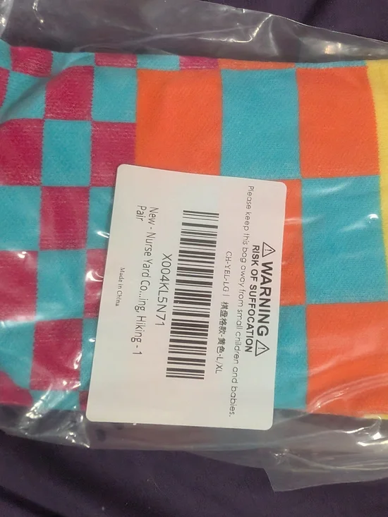Nurse Yard Compression Socks Vibrant Checkerboard Print