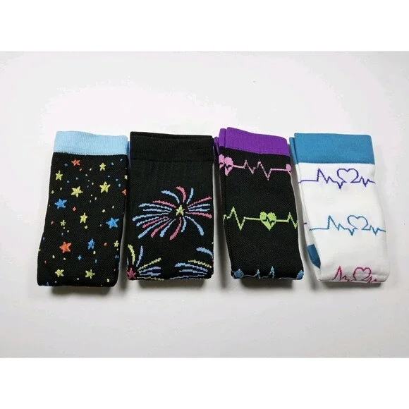 Unbranded Compression Lot Of 4 Pairs Socks Size S/M
