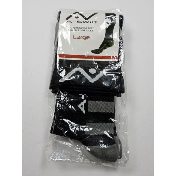 A-Swift Graduated Compression 20-30mmHg Socks Size L