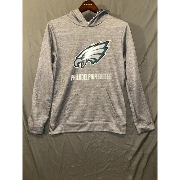 Philadelphia Eagles NFL Gray Pullover Hoodie‎ Sweatshirt Size Medium Zubaz