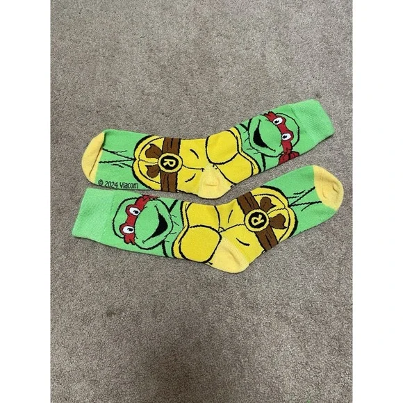 Nickelodeon Teenage Mutant Raphael Ninja Turtles Adult Crew Socks‎