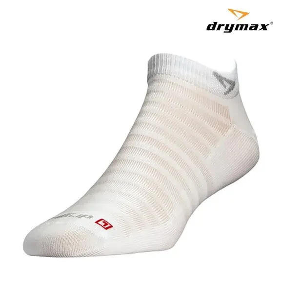 Drymax Women's Large White Hyper Thin Running Mini Crew Socks Athleisure A10-10