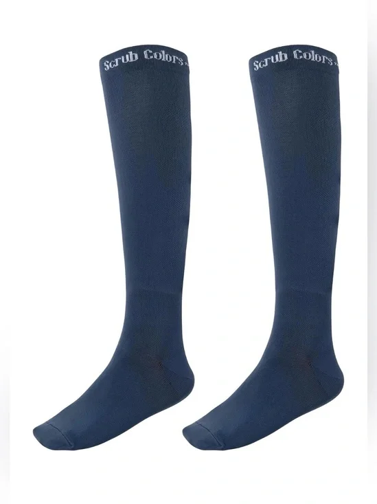 Scrub Colors™ Compression Socks 8-15mmHg Navy Blue Small-Medium NIP Unisex