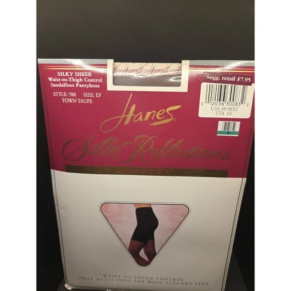 Hanes Silk Reflections Shapers Silky Sheer Town‎ Taupe Size EF Style 780