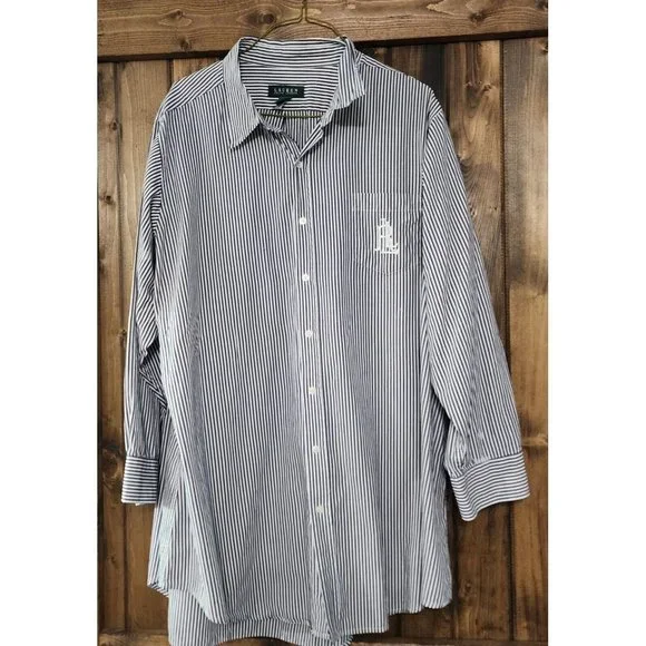 MENS LAUREN RALPH LAUREN POLO LONG SLEEVE BUTTON‎ DOWN SHIRT