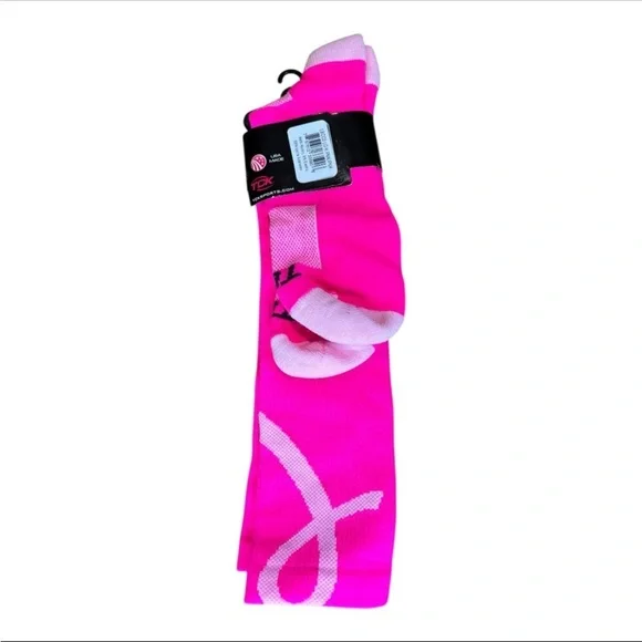 NWT Women’s TCK Vibrant Pink Breast Cancer Awareness Crew Socks Size L