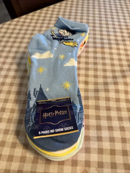 Harry Potter Blue crew Socks - Flying Scene