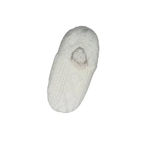 Northeast Outfitters Cozy Cabin Women's Diamond Knit Slippers S/M Cream