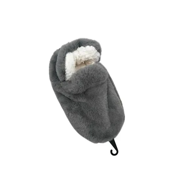 Northeast Outfitters Cozy Cabin Women's Fur Booties S/M Grey