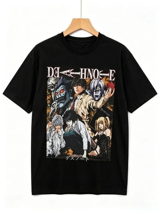 Death Note Shirt, Vintage Anime Graphic Womens Mens T-shirt Unisex