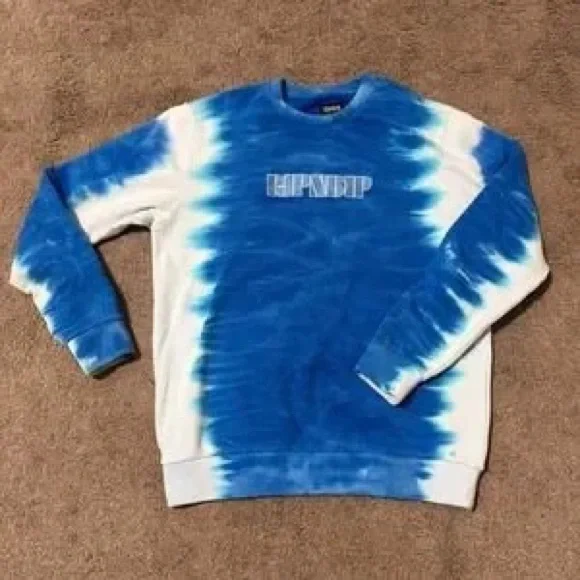 Blue Tie-Dye Crewneck Sweatshirt