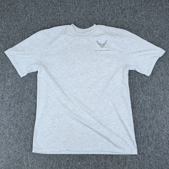 Soffe Military US Air Force PT Shirt Men Small Gray Reflective Training Tee S