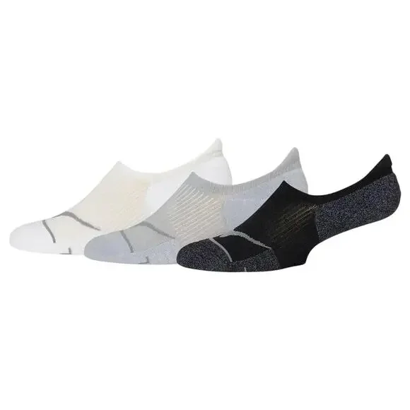 Hoka Unisex XL White Grey Black 3 Pack Invisible Socks Running Athleisure A8-7