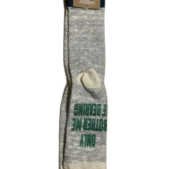 American Eagle Eggnog Christmas Holiday Crew Socks Women's One Size NWT