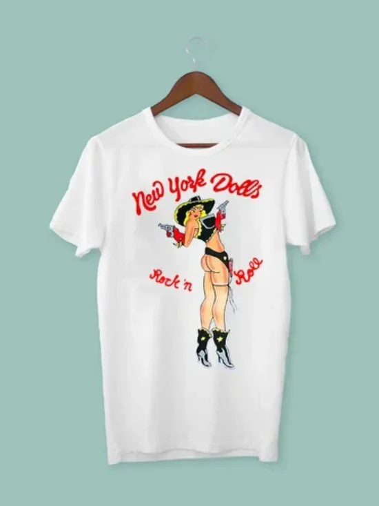 New York Dolls Graphic T-Shirt Cool Fabric Rock Band Tee