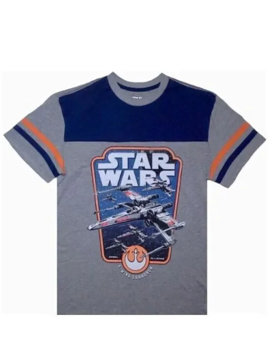 𝅺star Wars Distressed Retro Distressed XWing Squadron Graphic Tee Size 2XL