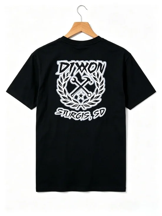 Dixxon Black Short-Sleeve Graphic Womens Mens T-shirt Unisex
