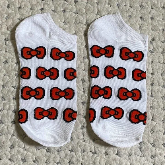 Hello Kitty RED BOW white Socks New Limited Edition sanrio adult Authentic 67 89