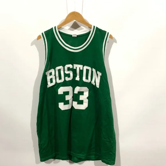 Green 'Boston 33' Men's Basketball Jersey - Team Style Tank