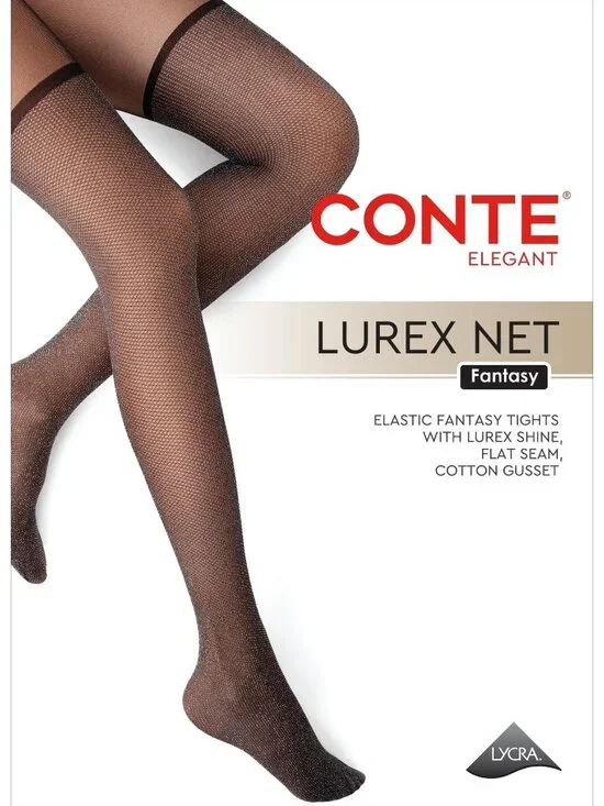 Conte Lurex Net 40 Den - Fantasy Women's Tights Striking Glitter Mesh Stocking